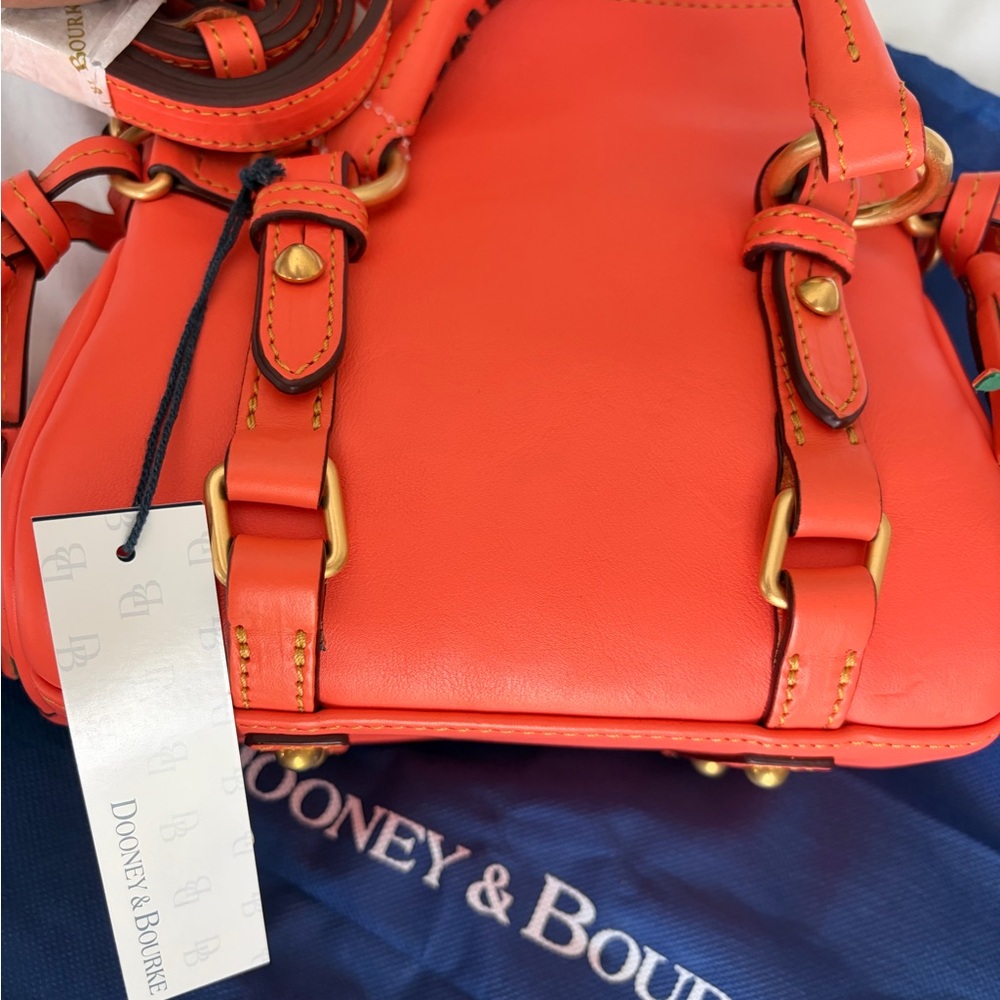 NWT Dooney and Bourne Florentine Nano Salmon Leather Satchel - Picture 7 of 9